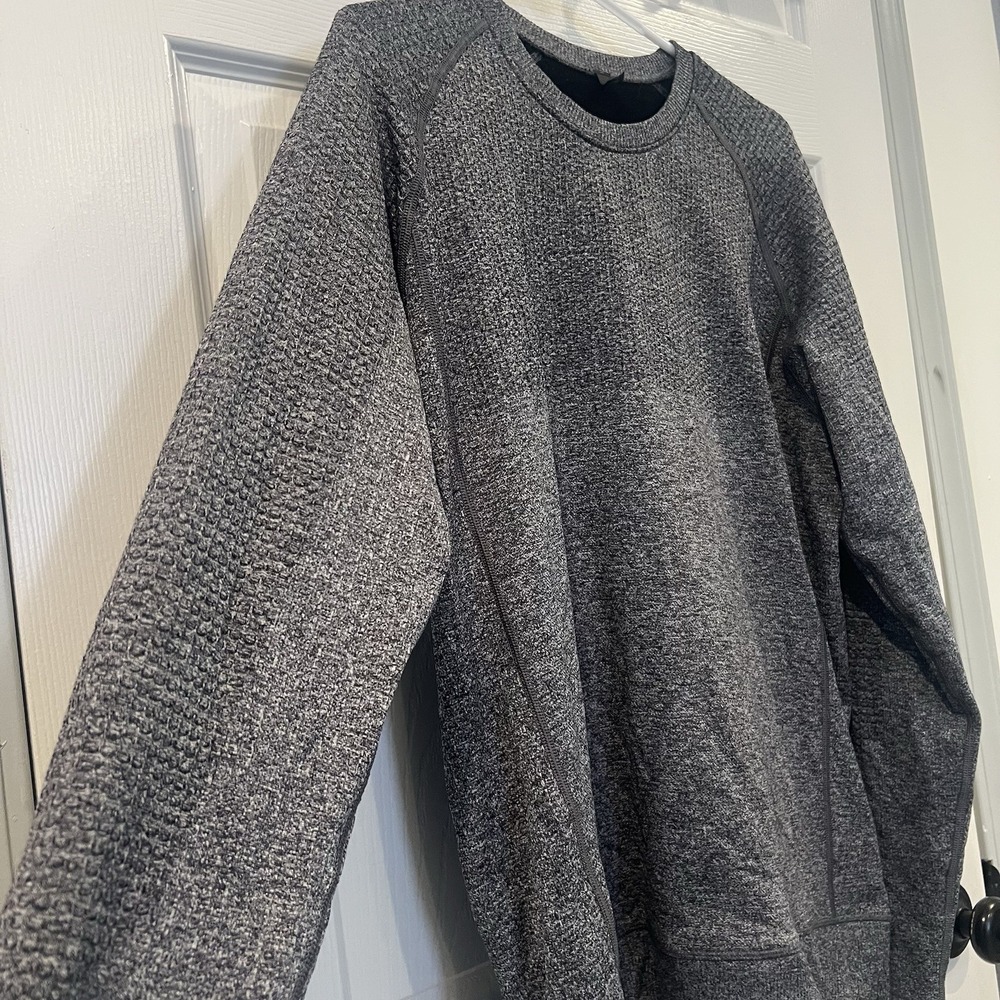 Lululemon Sweater Mens Large‎ Gray Engineered Warmth Lined Sweatshirt Pullover - Picture 3 of 9